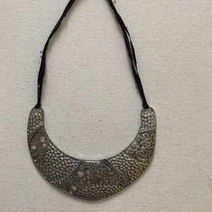 Silver statement necklace